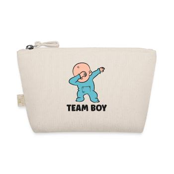 Team Boy Gender Reveal - Organic Pouch - nature - Front