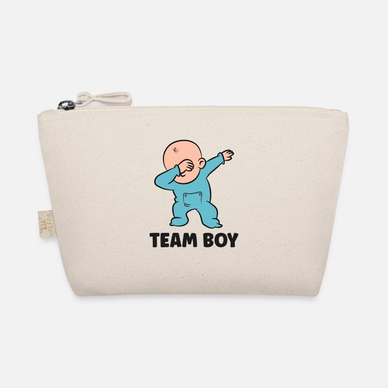 Team Boy Gender Reveal - Bio-Täschchen - Natur