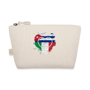 Cuban Italian Heart Cuba y Italia Amor - Organic Pouch - nature - Front