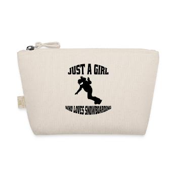 Snowboarder Snowboard Girl Snowboarder - Organic Pouch - nature - Front