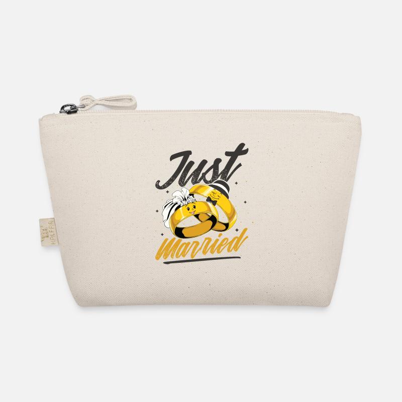 Flitterwochen-Paar passend gerade verheiratet Bio-Täschchen