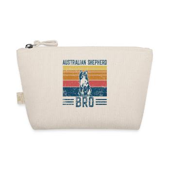 Hund Aussie Shepherd Bro - Vintage Bro - Bio-Täschchen - Natur - Vorne