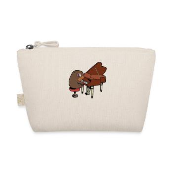 Comic Mole plays piano - Organic Pouch - nature - Front