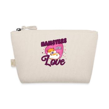 Hamster Heart Hamsters Are Love - Organic Pouch - nature - Front