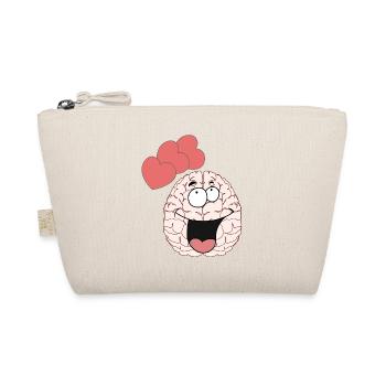 Brain Brain Feelings Love Partnership Valentine - Organic Pouch - nature - Front
