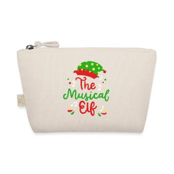 Musikalischer Elf Wichtel Weihnachten - Bio-Täschchen - Natur - Vorne