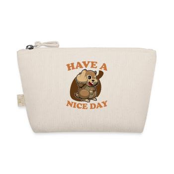 Have A Nice Day Middle Finger - Organic Pouch - nature - Front