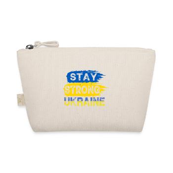 Stay strong Ukraine Blue and Yellow Flag Peace - Organic Pouch - nature - Front