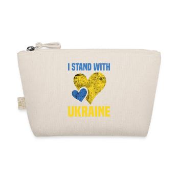I Stand With Ukraine Herz Krieg Frieden Peace - Bio-Täschchen - Natur - Vorne