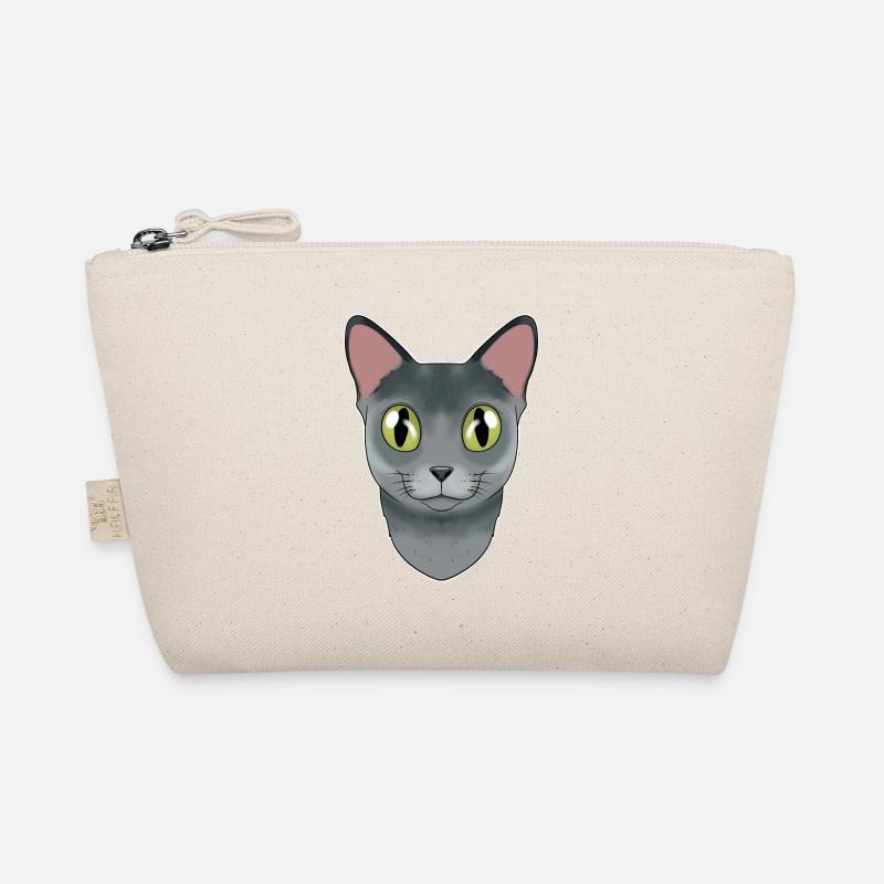 Cat Lover I Cat Face I Russian Blue Cat - Bio-Täschchen - Natur