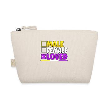 Male Female Loved LGBT Pride Month - Organic Pouch - nature - Front