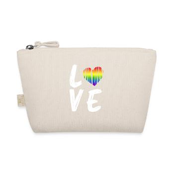 Love Rainbow Heart LGBT Pride Month Gay Bi Trans - Organic Pouch - nature - Front