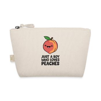 Just a Boy Who Loves Peaches - Organic Pouch - nature - Front