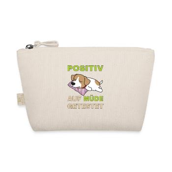Positiv auf Müde getestet Jack Russel - Bio-Täschchen - Natur - Vorne
