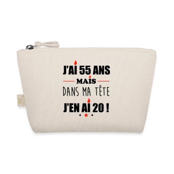 Pas 55 ans anniversaire, cadeau d'anniversaire - Trousse biologique - nature - Devant