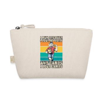 Fun Marathon Runner Fitness Endurance Athlete - Organic Pouch - nature - Front