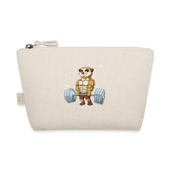 Erdmännchen Gewichtheben Fitness-Studio - Bio-Täschchen - Natur - Vorne