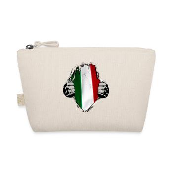 Italie - Drapeau italien sous le maillot - Trousse biologique - nature - Devant