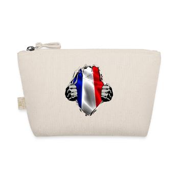 France French flag under shirt - Organic Pouch - nature - Front