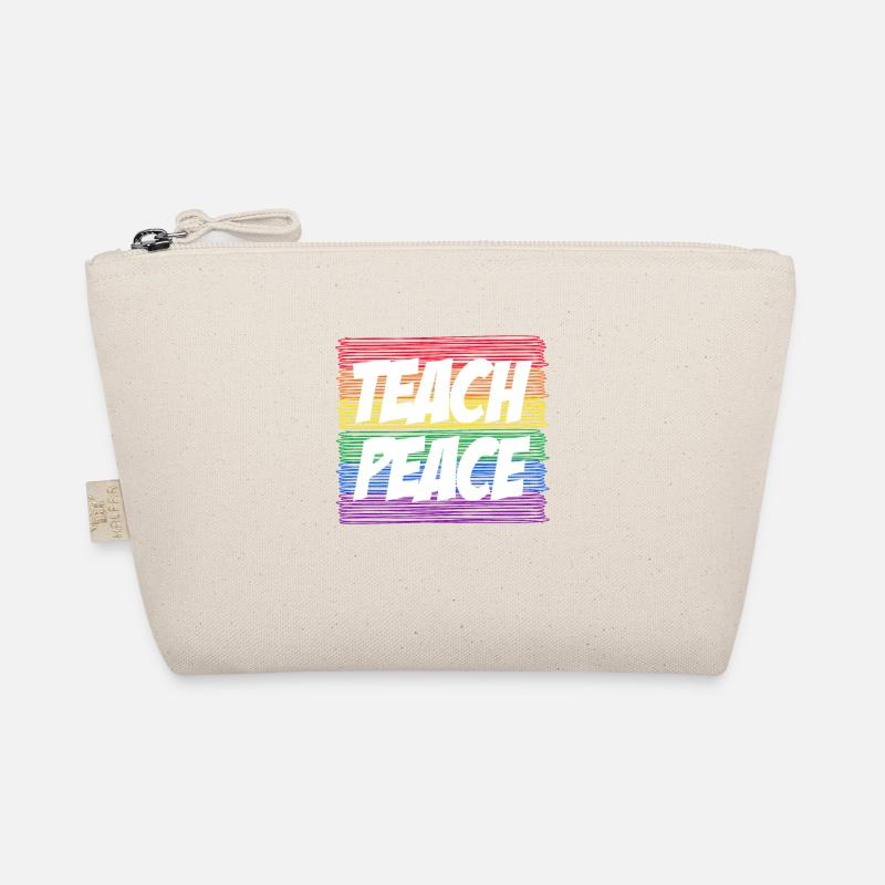 Teach Peace Educator Schwuler Lesbischer - Bio-Täschchen - Natur