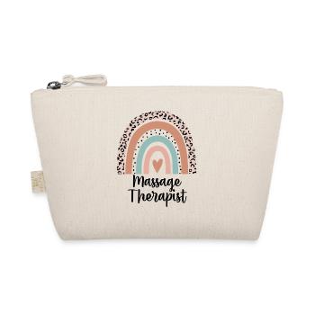 Massage Therapist Rainbow Leopard Funny Gift - Organic Pouch - nature - Front