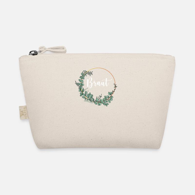 Braut I Blumenkranz Hochzeit Boho Stil Eukalyptus Bio-Täschchen