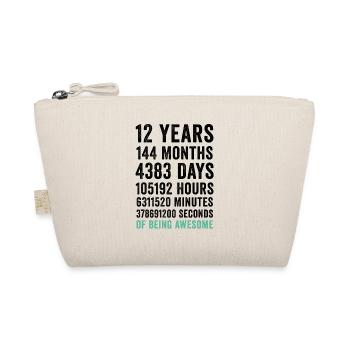 Birthday 12 Years Of Being Awesome - Organic Pouch - nature - Front
