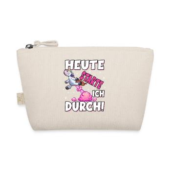 Heute Starte Ich Durch - Pupsen Einhorn - Bio-Täschchen - Natur - Vorne