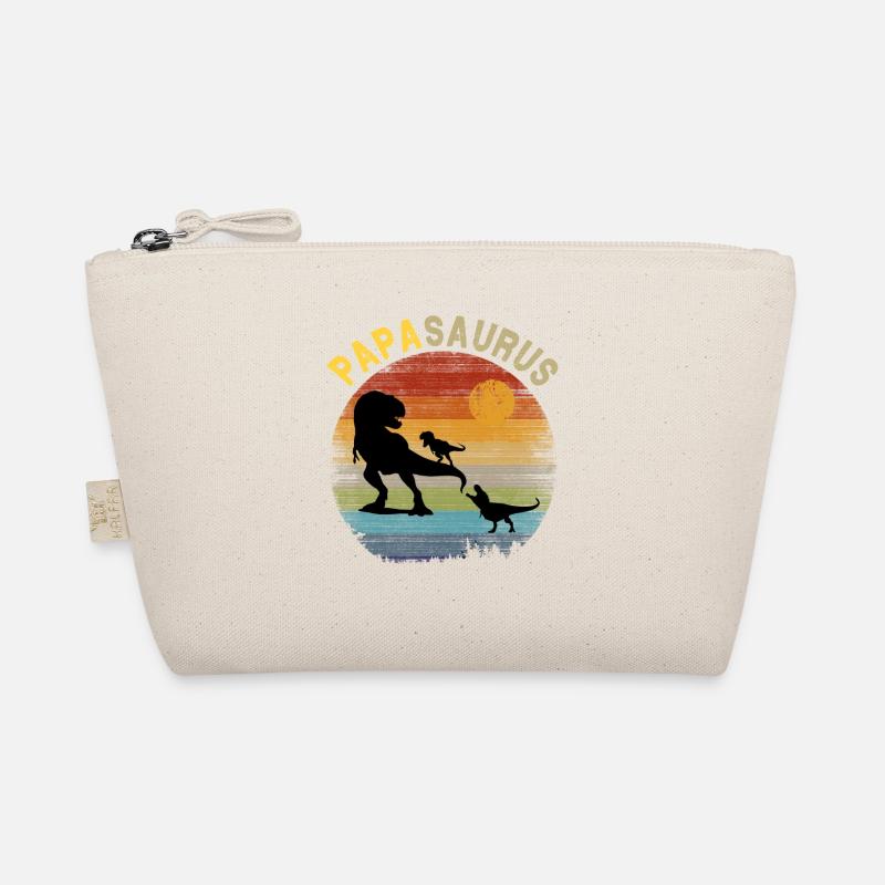 Papasaurus 2 Kids - Retro Vintage Sunset Organic Pouch