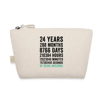 Birthday 24 Years Of Being Awesome - Organic Pouch - nature - Front