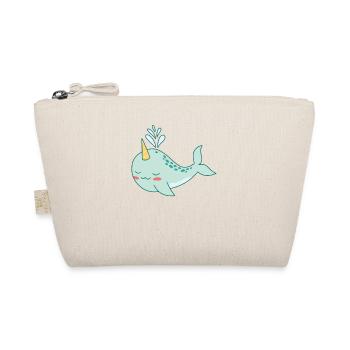 Narwal süßer Wal ozean einhorn kawaii Narwale - Bio-Täschchen - Natur - Vorne