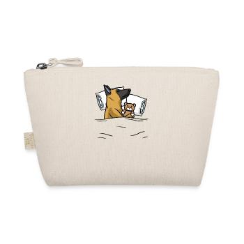 Chien malinois belge avec jouet en peluche - Trousse biologique - nature - Devant