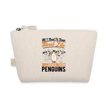 Pinguin Spruch Penguin - Bio-Täschchen - Natur - Vorne
