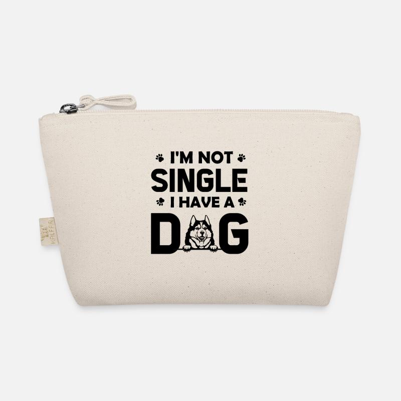 Ich bin nicht Single - Ich hab einen Husky Bio-Täschchen