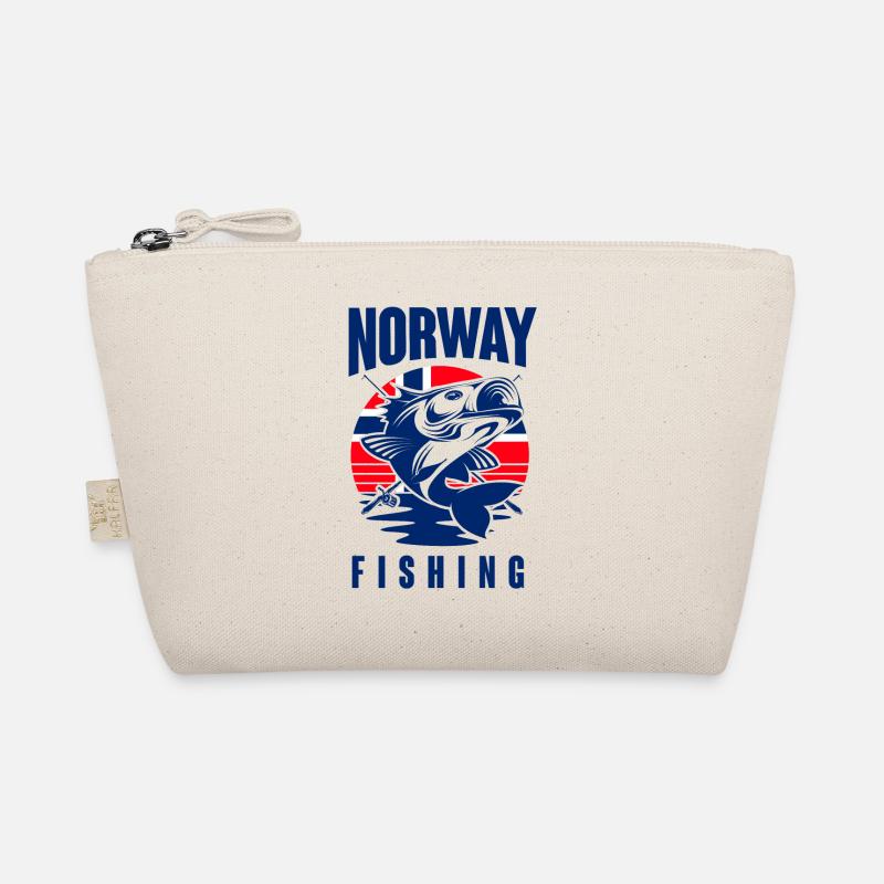 Norwegen Fischen Angeln Angler - Bio-Täschchen - Natur