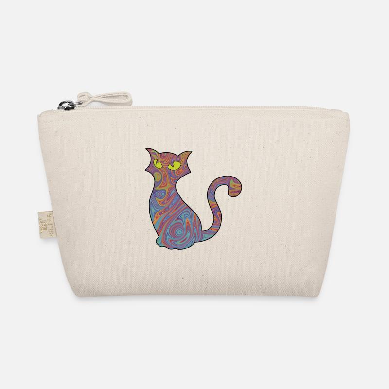Psychedelische Katze Bio-Täschchen