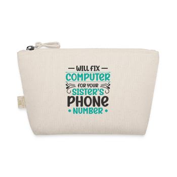 Will Fix Computer For Phone Number Tech Support - Organic Pouch - nature - Front