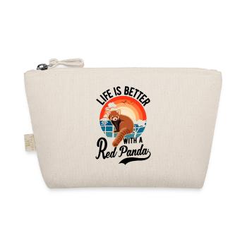 Life is better with a Red Panda Roter Panda - Organic Pouch - nature - Front