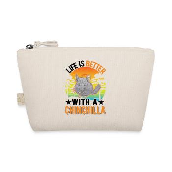 Life is better with an Chinchilla - Bio-Täschchen - Natur - Vorne