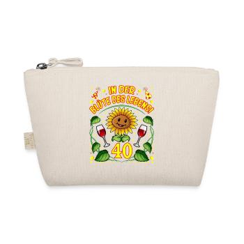 40 Geburtstag Geschenk lustig 40. Jubiläum Blumen - Bio-Täschchen - Natur - Vorne