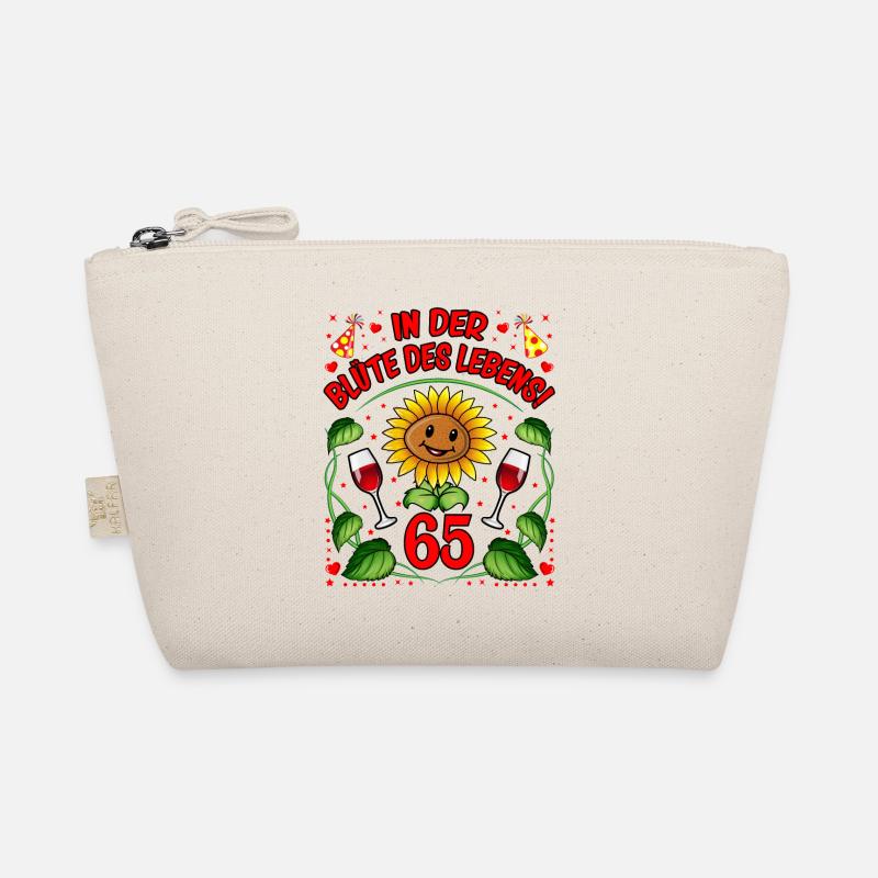 65 Geburtstag Geschenk lustig 65. Jubiläum Blumen - Bio-Täschchen - Natur