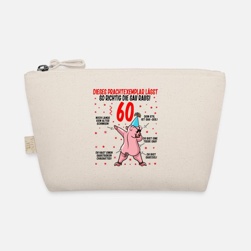 60 Geburtstag Geschenkidee Baujahr 1962 lustig - Bio-Täschchen - Natur