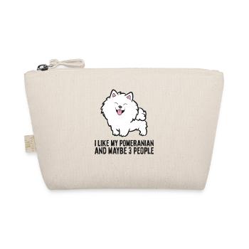 Ich mag meine Pomeranian und vielleicht wie 3 - Bio-Täschchen - Natur - Vorne
