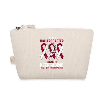 Head and Neck Cancer Burgundy White Rollercoaster - Organic Pouch - nature - Front