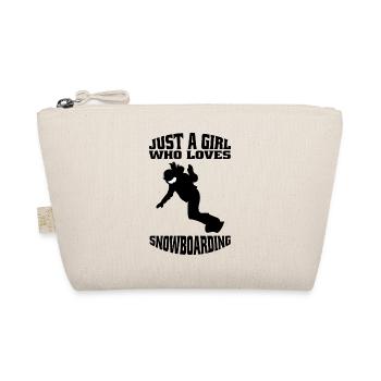 Snowboarder Snowboard Girl Snowboarder - Organic Pouch - nature - Front