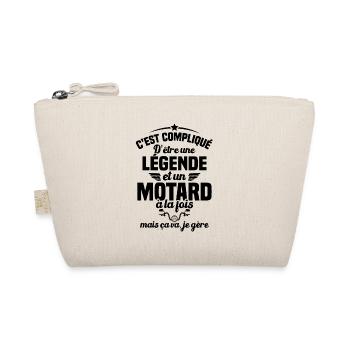 Legende et Motard, Humour Cadeau Motard - Trousse biologique - nature - Devant