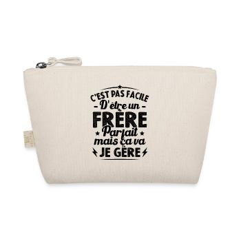 Pas facile d'être un frère parfait humour cadeau - Trousse biologique - nature - Devant