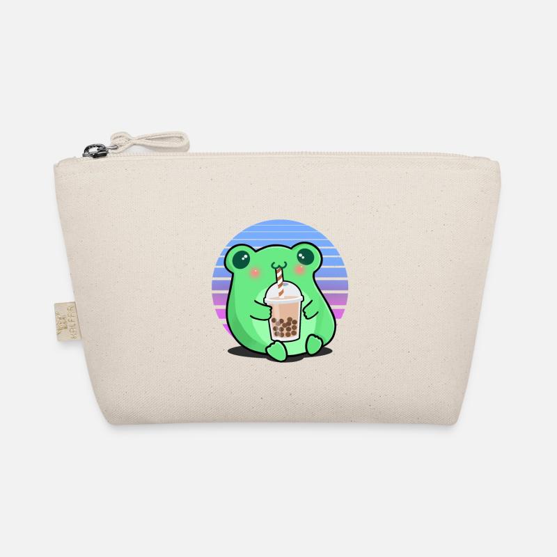 Frog Bubbe Tea Funny Drinking Frog Shake Humor Organic Pouch
