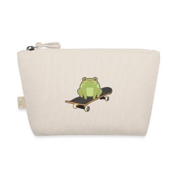 Funny Frog Skateboard Cool Frog Lover Amphibian - Organic Pouch - nature - Front