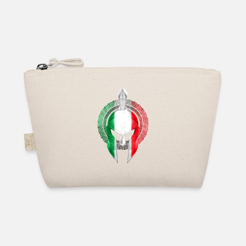 Spartan Helmet Italy Flag Organic Pouch